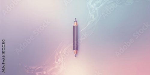 Pencil symbol set against neutral backdrop serving as a digital interface element, background for UI layout