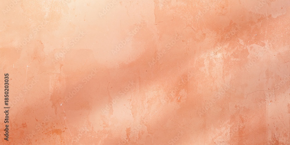 Fototapeta premium Peach-colored textured surface serving as a backdrop for graphic content or layout design