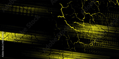 yellow black brush wrap car sticker pattern abstract banner sporty lines black yellow color combination grunge brush modern pattern racing motorsport vector design.