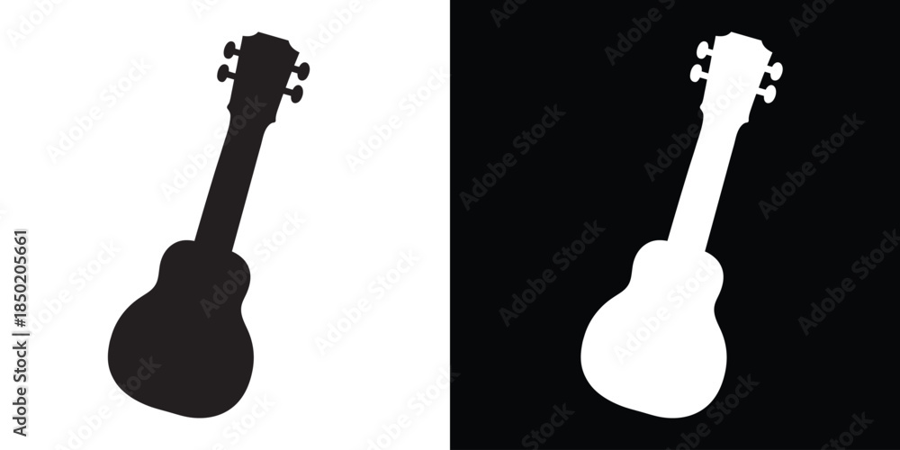 Fototapeta premium Ukulele icon. Ukulele guitar silhouette. musical instrument. vector illustration