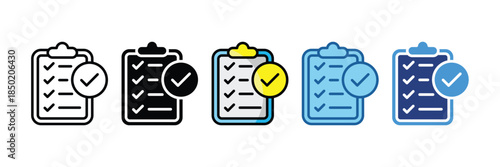 Task Completion Icon Set Multiple Style Collection