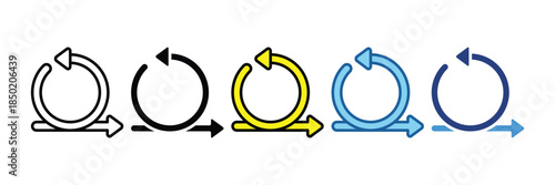 Sprint Cycle Icon Set Multiple Style Collection