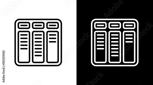 Kanban Board White Icon Set Design