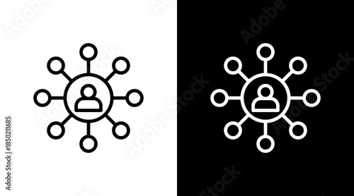 Hierarchy White Icon Set Design
