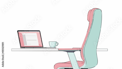 Organized Desk Setup for 2026 Planning Productivity with Laptop, Calendar, Planner, and Coffee Break