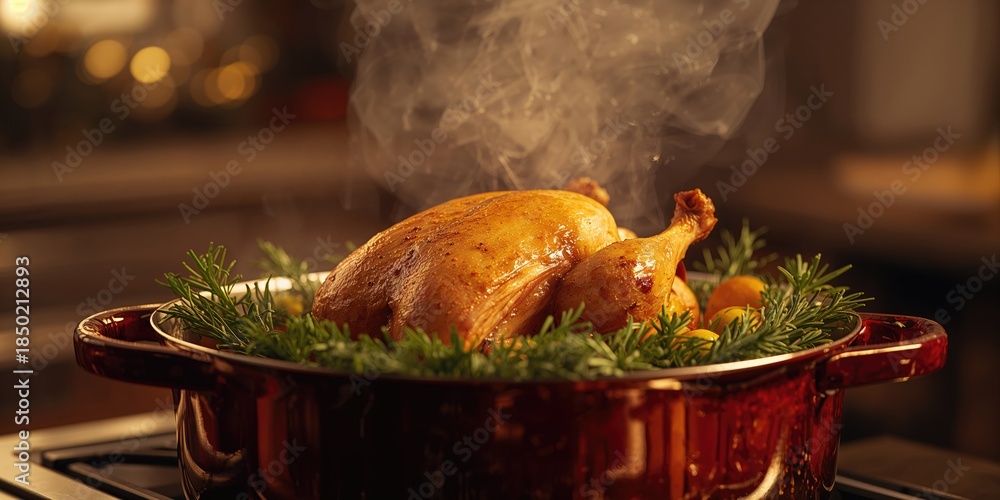 custom made wallpaper toronto digitalChicken pot roast prepared for a festive holiday meal, highlighting seasonal family dining