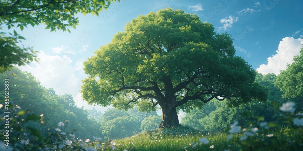 custom made wallpaper toronto digitalCamphor tree amidst lush forest setting supporting biodiversity, World Environment Day