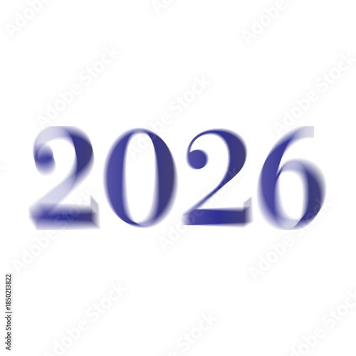 Dynamic Motion Blur Effect on Year 2026 Digits