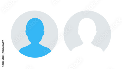 Silhouette icons representing user profiles, conveying personal representation and identity