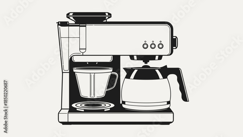 Espresso Machine with Coffee Cup.