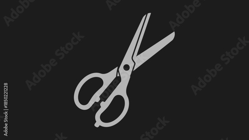 Pair of Open Silver Scissors.