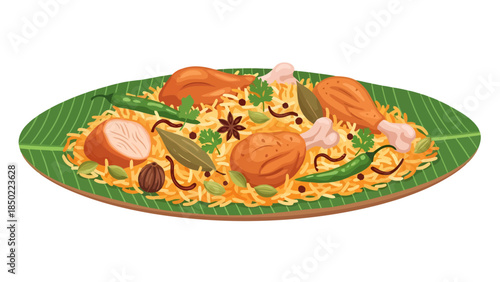 Authentic Asian style noodle dish with vegetables and protein