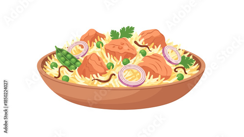 Delicious Freshly Prepared Asian Noodle Salad with Vegetables