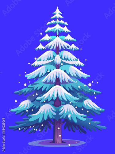 Spruce, conifers, trees, snow, sky, ice, freshness, vector, graphics, holiday, children's, joy, dream, family, peace, congratulations, postcards, design, Christian traditions