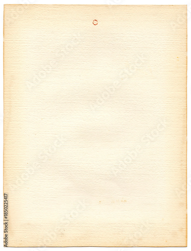 Altes Strukturpapier eines vintage Photos Passepartout Rückseite mit kleinem runden Rostfleck