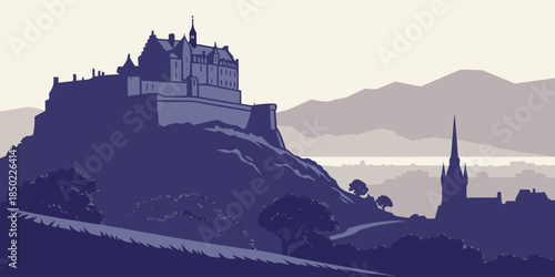 Edinburgh Castle dramatic hilltop silhouette