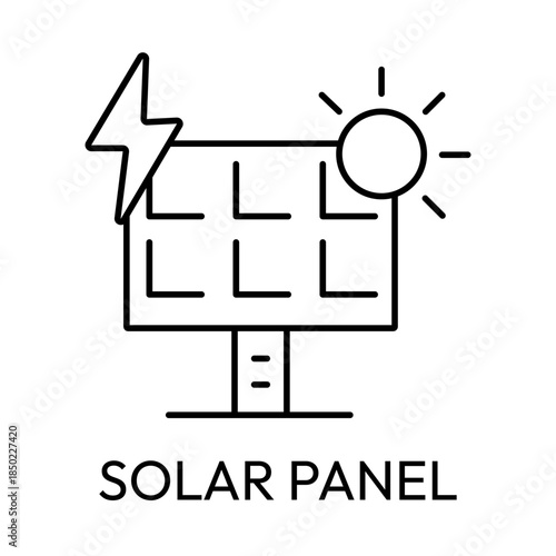 Solar Panel Renewable Energy Icon