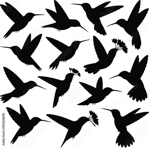 Doctor and nurse silhouettes, medical hospital staff vector set