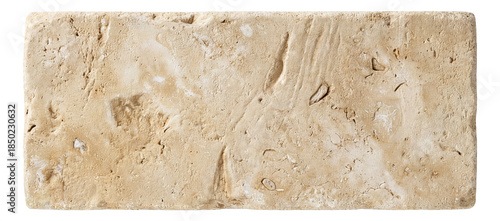 Textured limestone paver with natural aging and a warm, sandy hue.