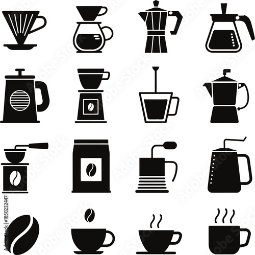 Scuba diver silhouettes, underwater swimming vector icons