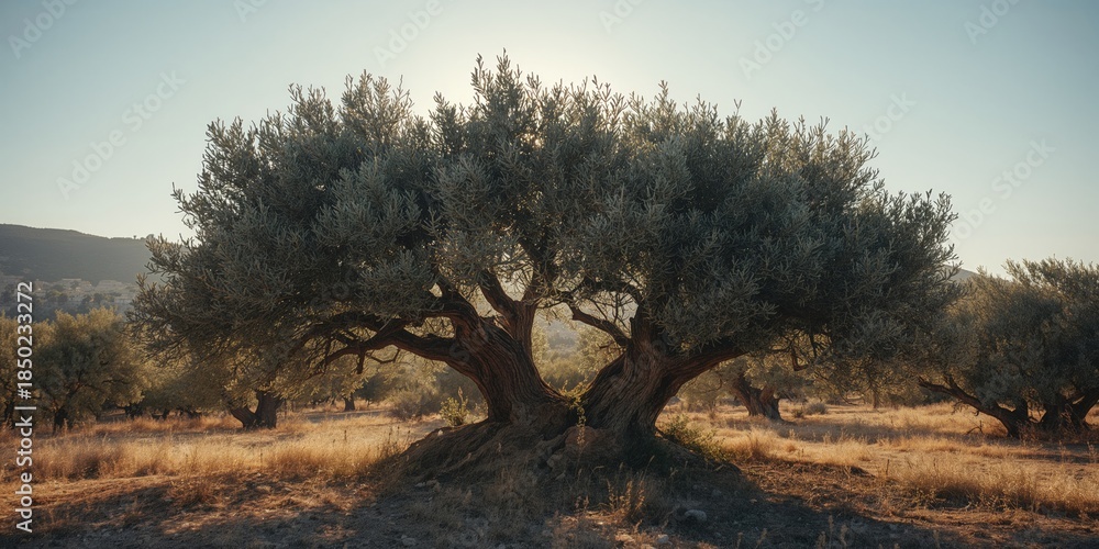 Fototapeta premium Olive grove on the Mount of Olives in Jerusalem, illustrating seasonal growth patterns