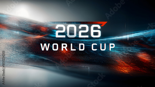 2026 World Cup football abstract background with dynamic light