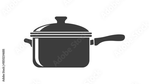 Black Cooking Pot with Lid 1.
