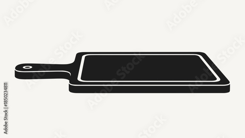 Black Serving Board with Handle.