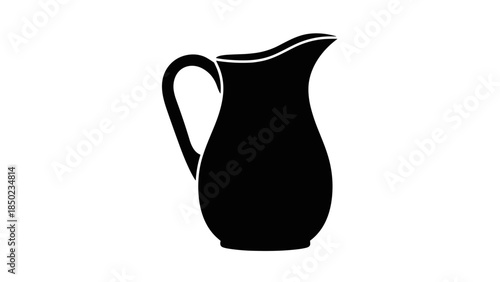Black Silhouette of a Pitcher.