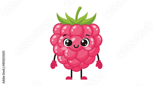 Cartoon Raspberry Character Illustration.