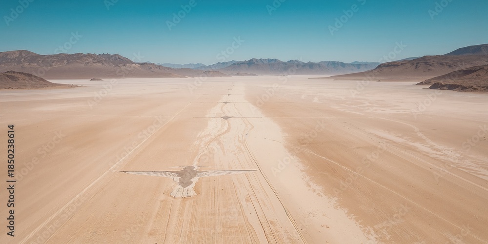 Fototapeta premium Nazca desert geoglyphs, emphasizing archaeological site preservation and cultural heritage, Earth Day
