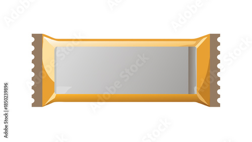 Golden Wrapped Chocolate Bar or Candy Bar Packaging with Blank Space for Branding