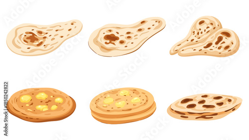 Assortment of freshly baked bread and pastries with varied textures and shapes