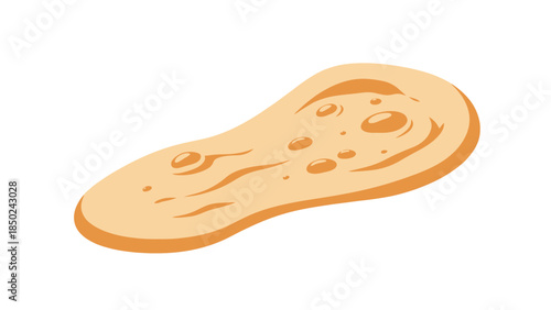 Close up of a crispy golden brown breadstick on a white background