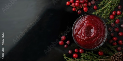 Fresh cranberry sauce serve...