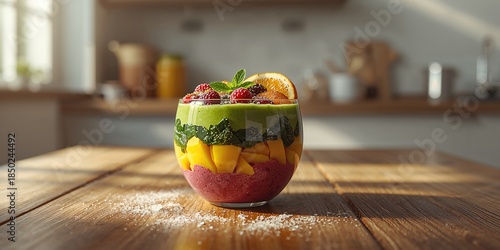 Colorful fruit and vegetabl...
