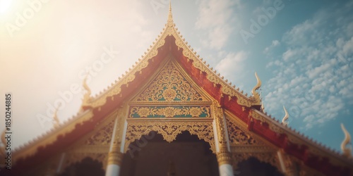 Partial view of a Thai temp...