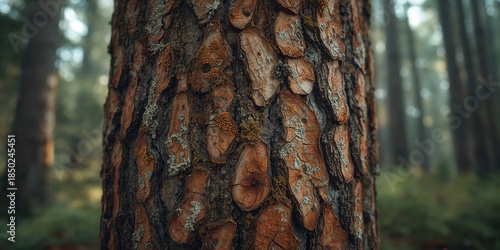 Detailed pine bark surface ...