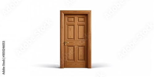 Wooden entrance door with b...