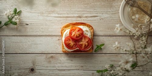 Top-down view of a cheese a...