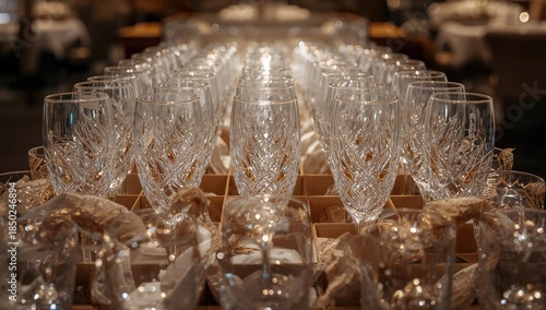 Multiple wine glasses packe...