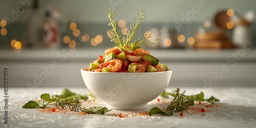 Shrimp and cucumber appetiz...