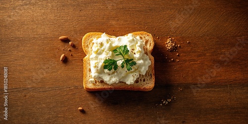 Freshly baked crispbread wi...