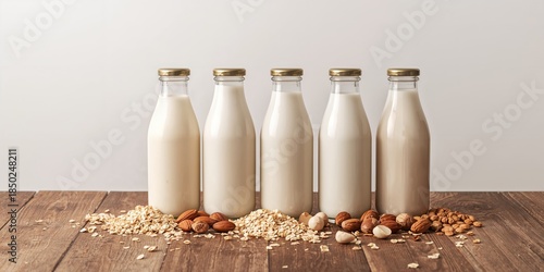 Vegan plant based milk bott...