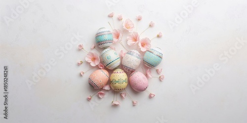 Colorful Easter eggs painte...