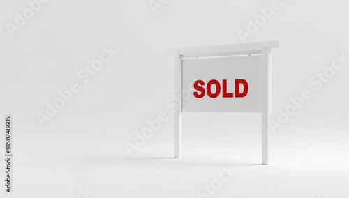 White real estate sign disp...