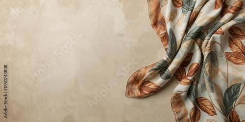 Silk scarf with abstract oi...