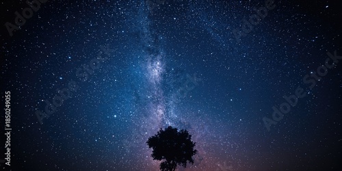 Starry night sky with brigh...