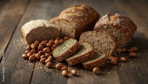 Rustic loaf prepared with w...
