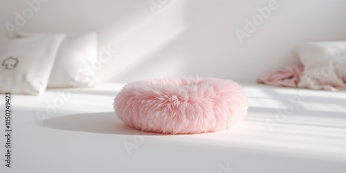 Tiny pink cushion used in b...